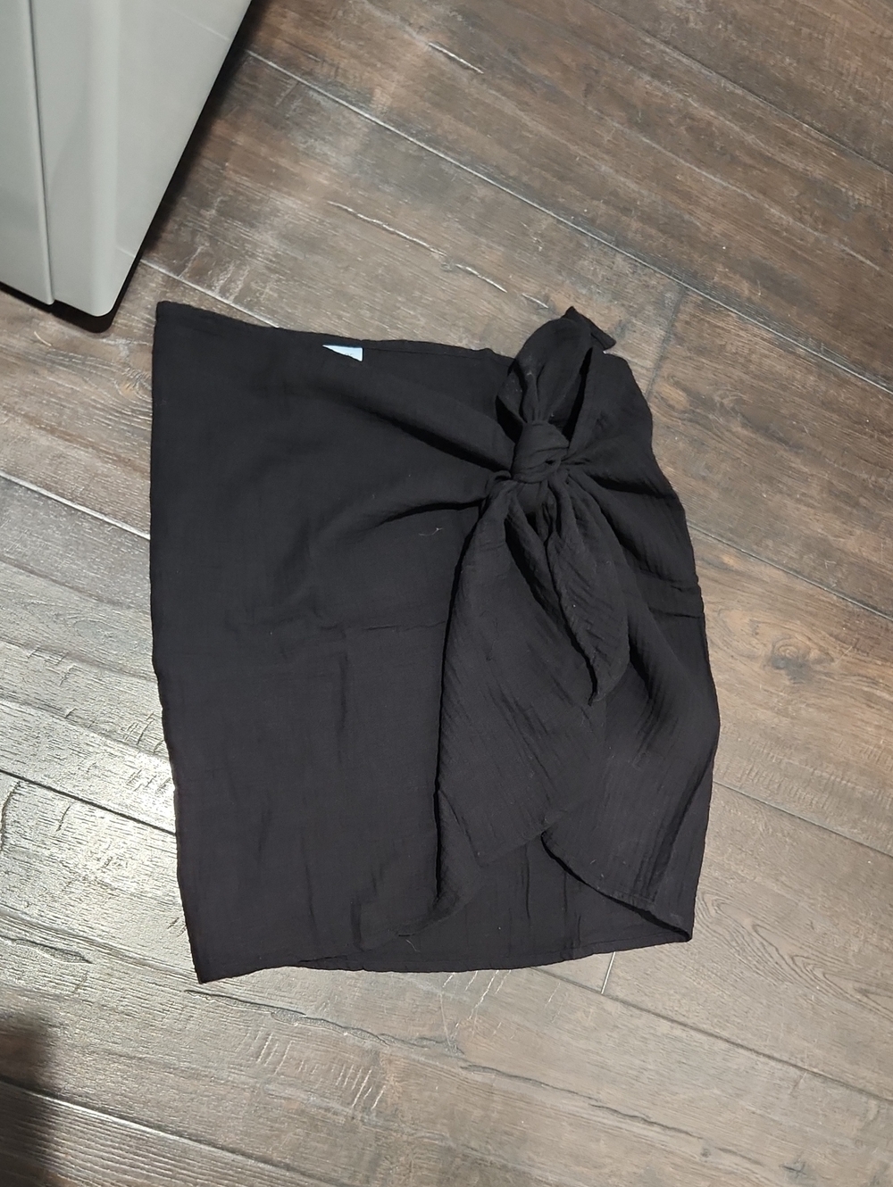 Shade & Shore Black Tie-Waist Swim Coverup Skirt